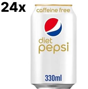 24 x 330ml Diet Pepsi Caffeine Free – Classic Cola Taste Without the Caffeine – Beverage Sugar