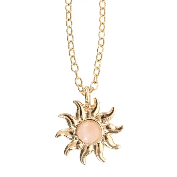 The Sun Celestial Rose Quartz Necklace Card 2