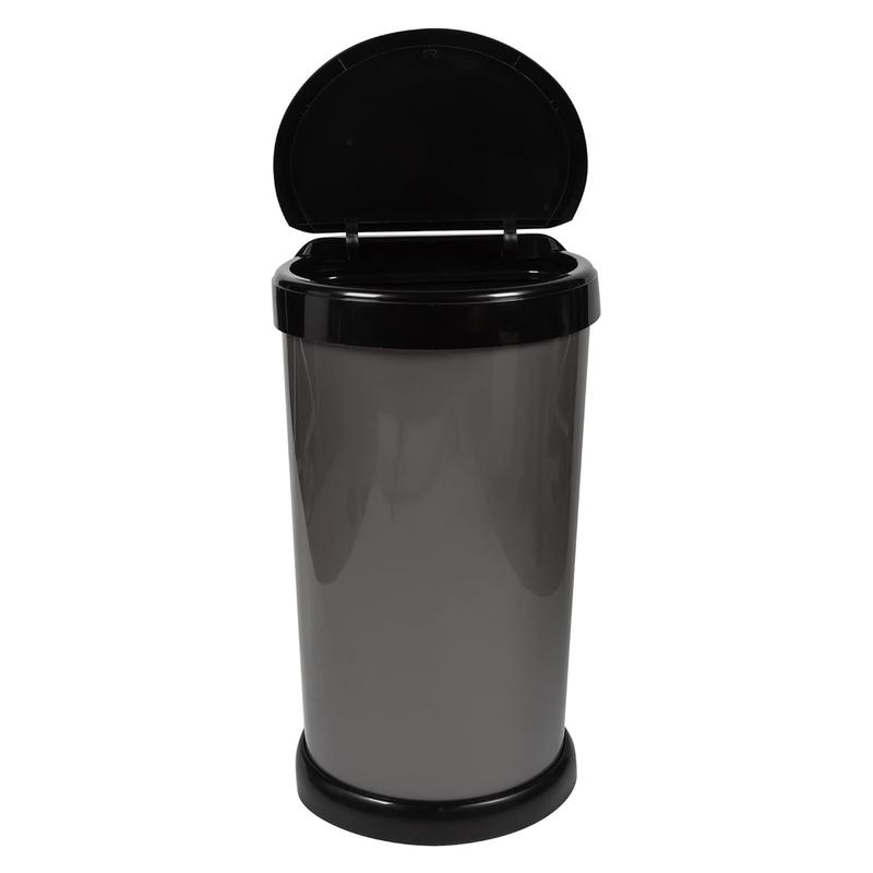 42L Moda Touch Top Bin Grey - Grey Silver Bin Room Room 4