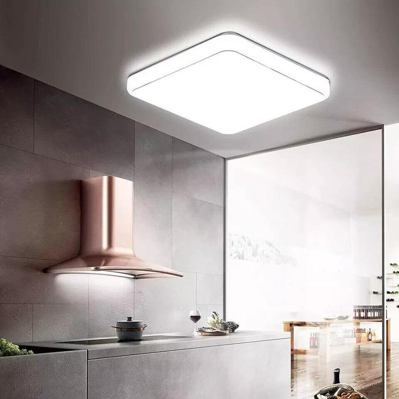 36W 40CM LED Ceiling Lights, 3240LM Waterproof Bathroom Light, Super Bright 6500K Daylight White, Modern Square Flush Mounted Lighting Fixture for Kitchen Hallway Living Room Bedroom Office lamps 3