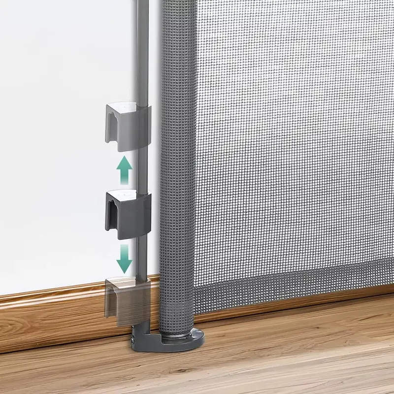 Retractable Pet Dog Gate Safety Guard Folding Baby Toddler Stair Gates Isolation 5