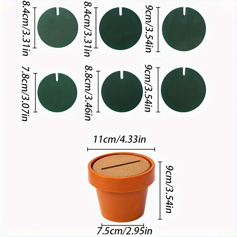 6pcs/set Coasters, DIY Cactus Coaster With Flowerpot Holder For Drinks, Novelty Gift For Home, Office And Bar Decor And Improvement, Living Room Decor, Dinning Room Decor, Home Supplies 6