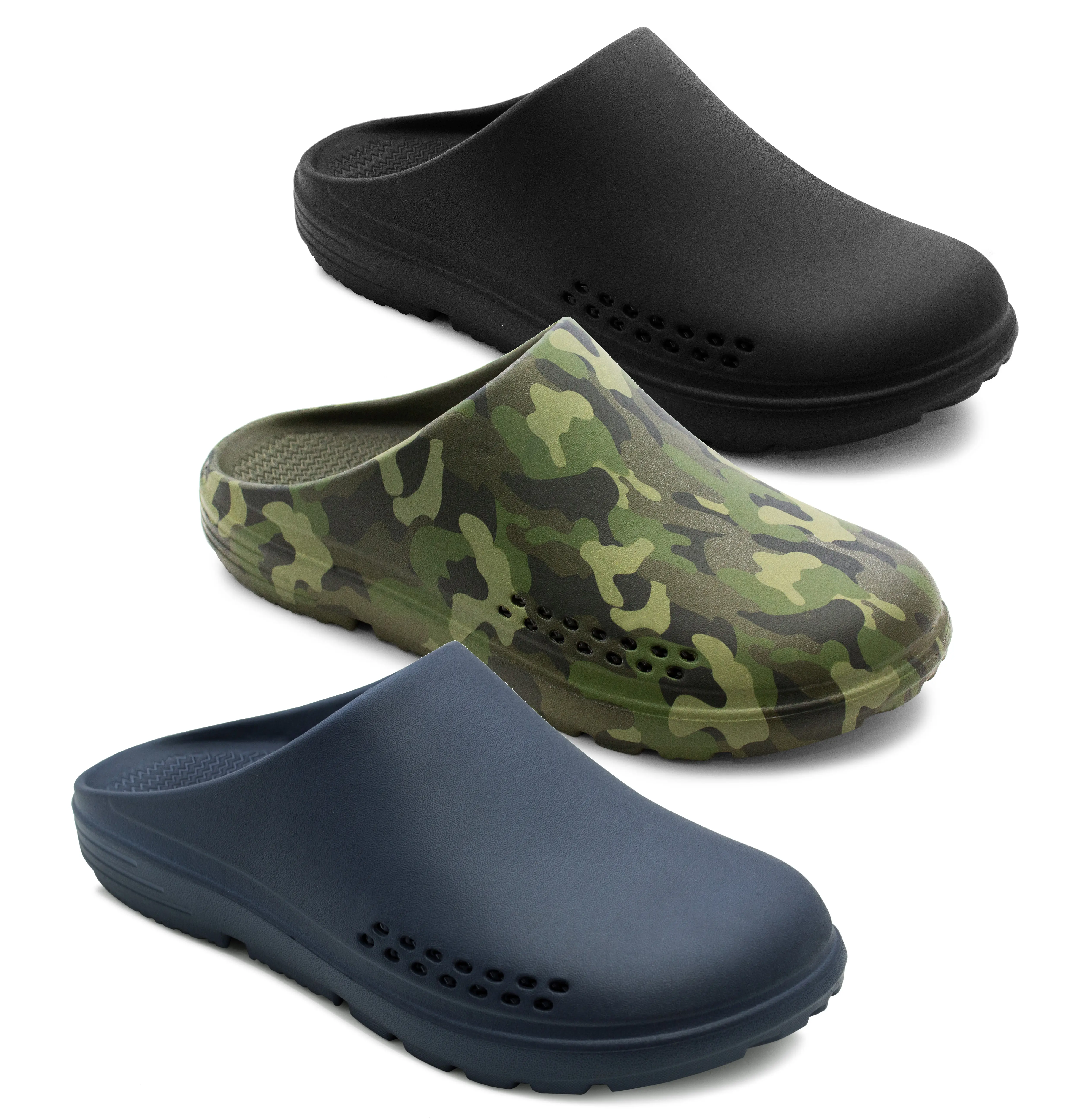 Mens Lightweight Garden Clogs EVA Slip On Backless Breathable Summer Beach Hospital Casual Slippers Water Shoes Footwear Comfort