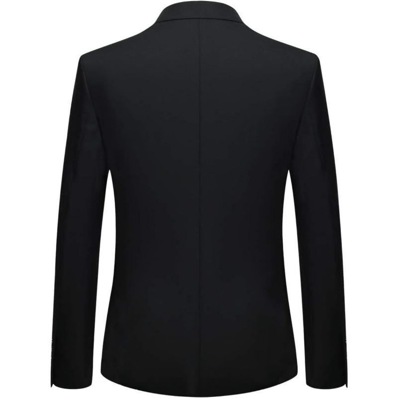 Men's 2-piece suit slim fit business suit jacket casual jacket long pants 2