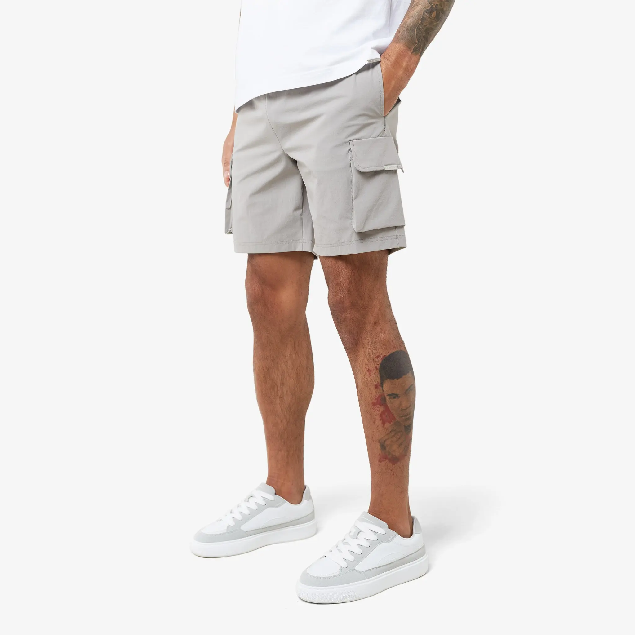 Premium Tech Cargo Short | Stone
