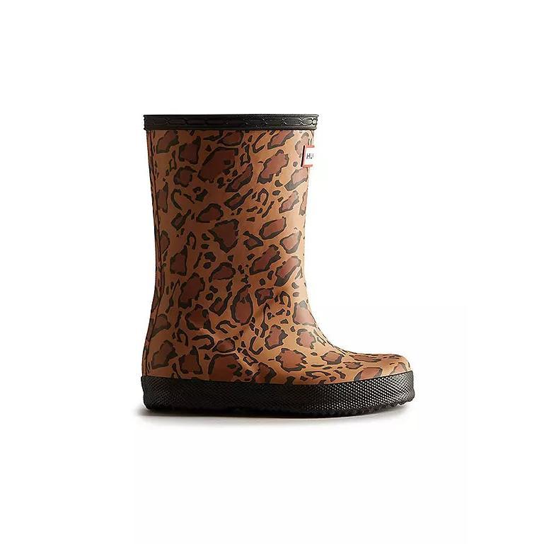 Hunter Kids Hybrid Leopard Brown Print Boots 6