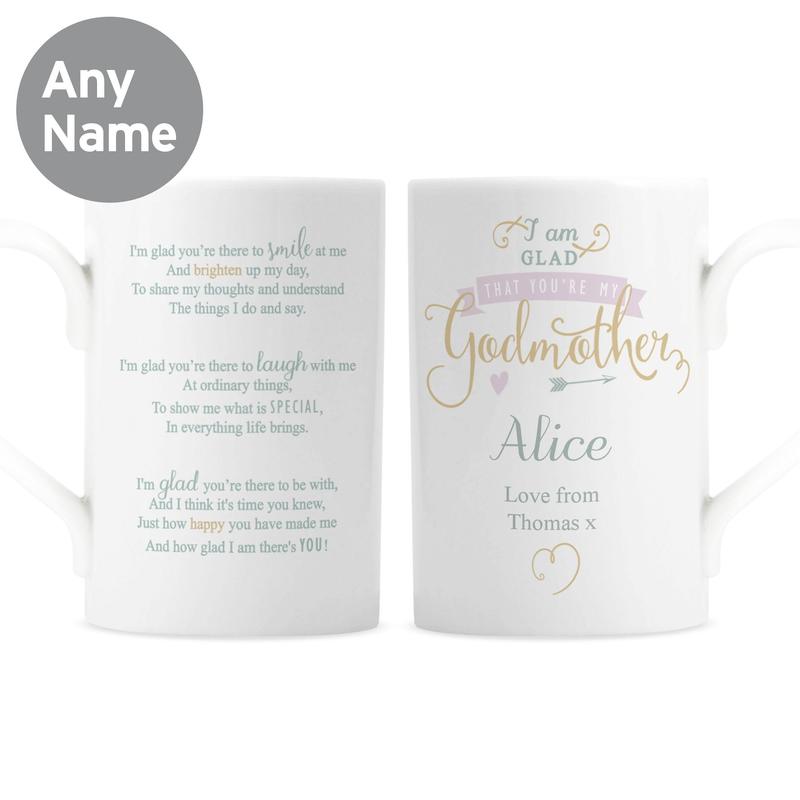 Personalised I Am Glad... Godmother Mug 5