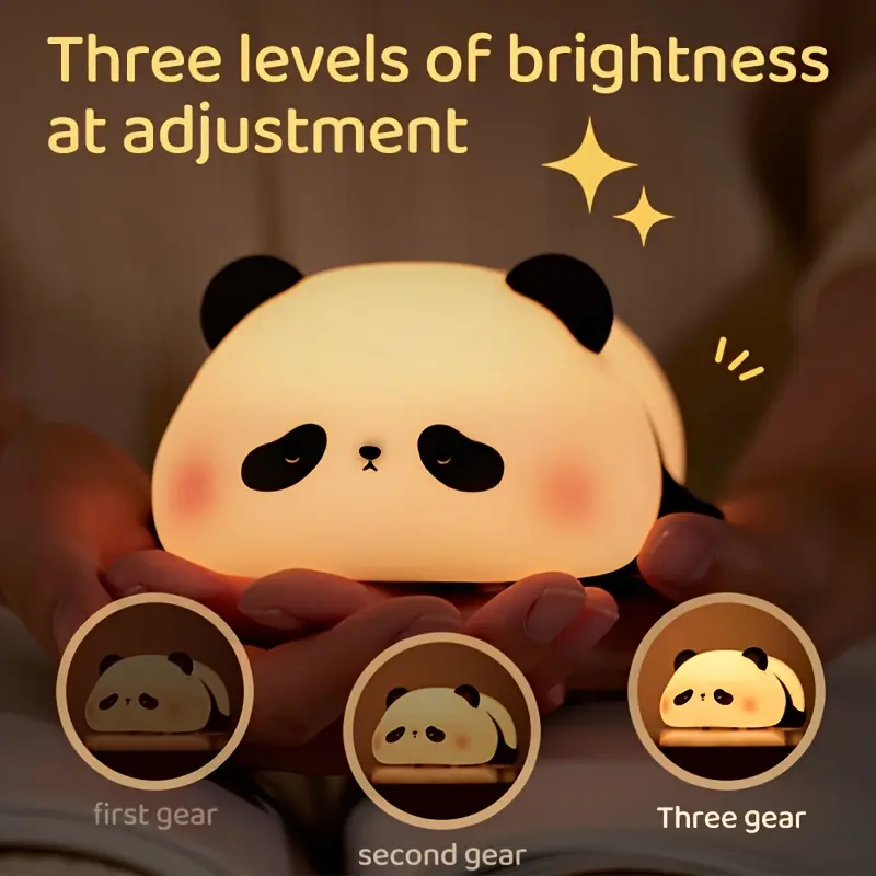 Fatda gift silicone pat pat light LED bedside lamp Christmas pat pat silicone night light USB rechargeable soft light sleep companion sensor three levels of brightness can be set to automatically turn off the light male and female 6
