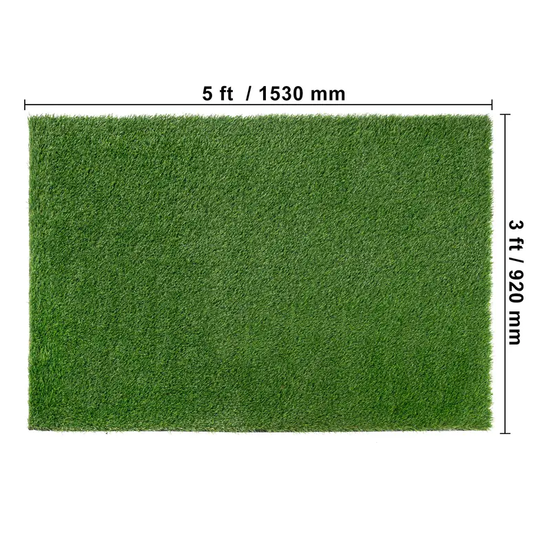 VEVOR Artifical Grass, 0.9 x 1.5 m Rug Green Turf, 35mm Fake Door Mat Outdoor Patio Lawn Decoration, Easy to Clean with Drainage Holes, Perfect For Multi-Purpose Home Indoor Entryway Scraper Dog Mats 7