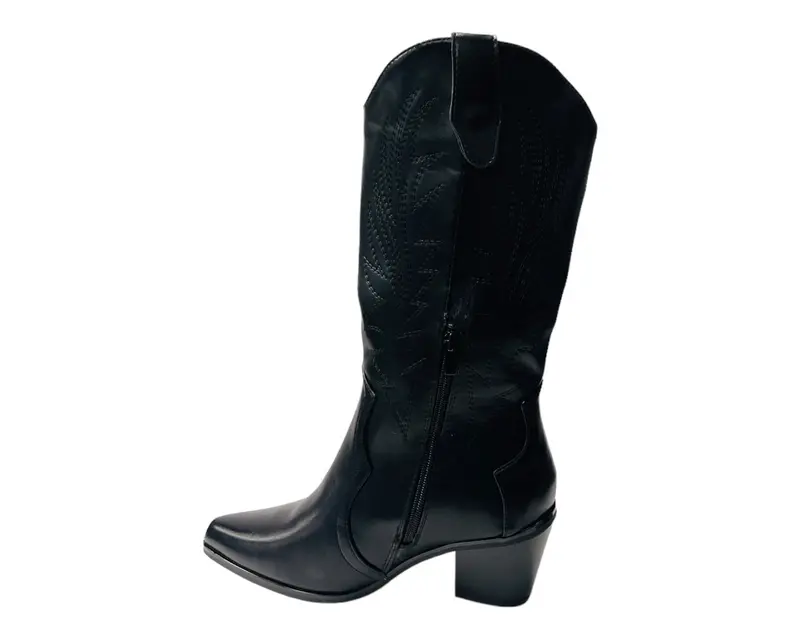 Embroidered 2 In 1 Cowboy Calf Length Boots 4