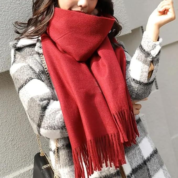 Womens Winter Warm Scarves Plain Soft Touch And Cozy Scarves For Girls Women Plain Neck Scarves shawl 5
