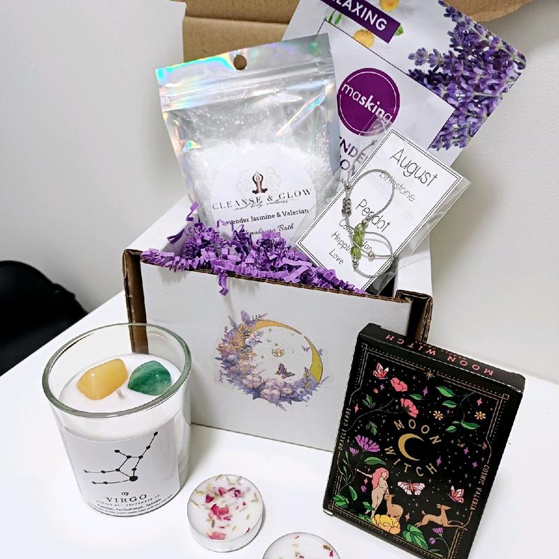 Zodiac Crystal Candle Pamper Hamper Gift Box 1