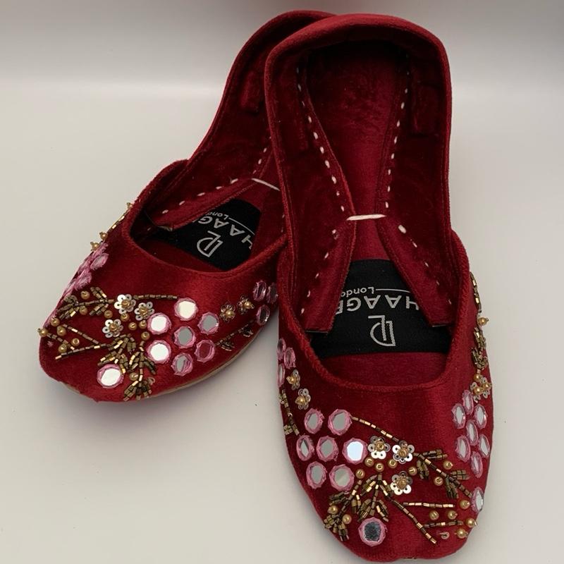 72-UK 5,7,8 khussa Punjabi Juttis Ladies handmade Flat Heel Pakistani Indian Khussa Moja handmade women footwear Traditional No Heel Round Toe Walking Shoes Girl Flatform Shoe Comfort Comfortable Woman Running Leather Soft 1