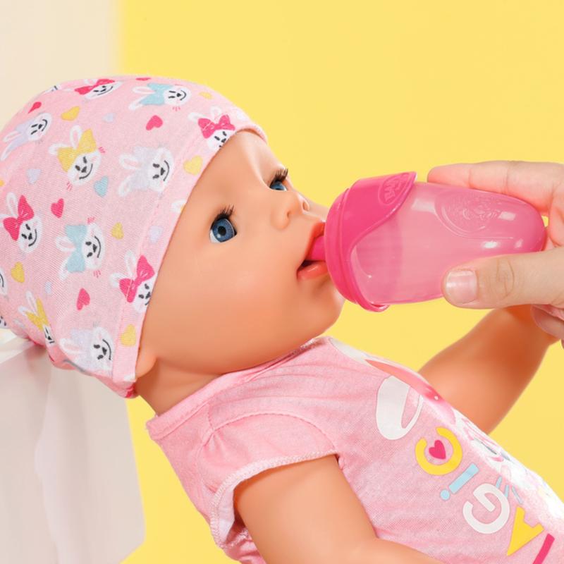BABY born Bottle with Cap 832509 - Accessories for 43cm Dolls for Toddlers - Available in Pink, Red, or Orange - Includes One Feeding Bottle and Cap - Suitable for Kids from 3 Years 1