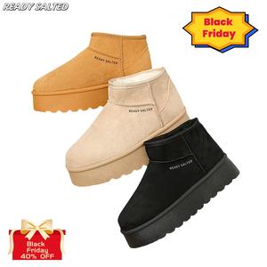 Ready Salted Winter women's snow boots - women's platform warm snow boots - women's warm ankle boots, 3-8 size hiking will not hurt the feet of the winter women's wardrobe essential shoes pu Footwear Girl