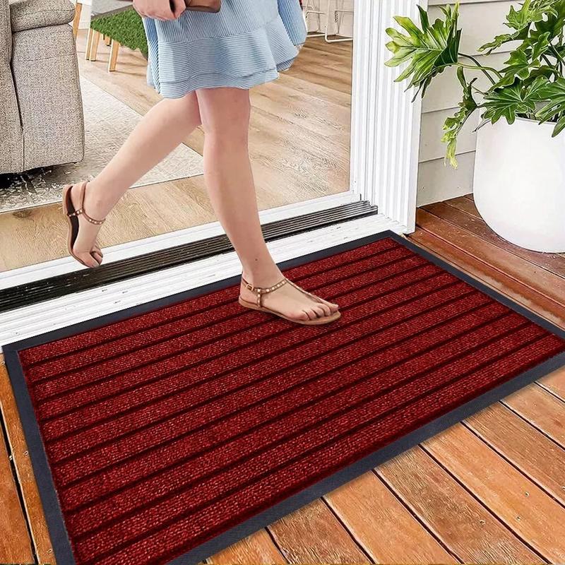 Non Slip Rubber Mat Door Mats Indoor Outdoor Washable Rugs Welcome Door Mat 2