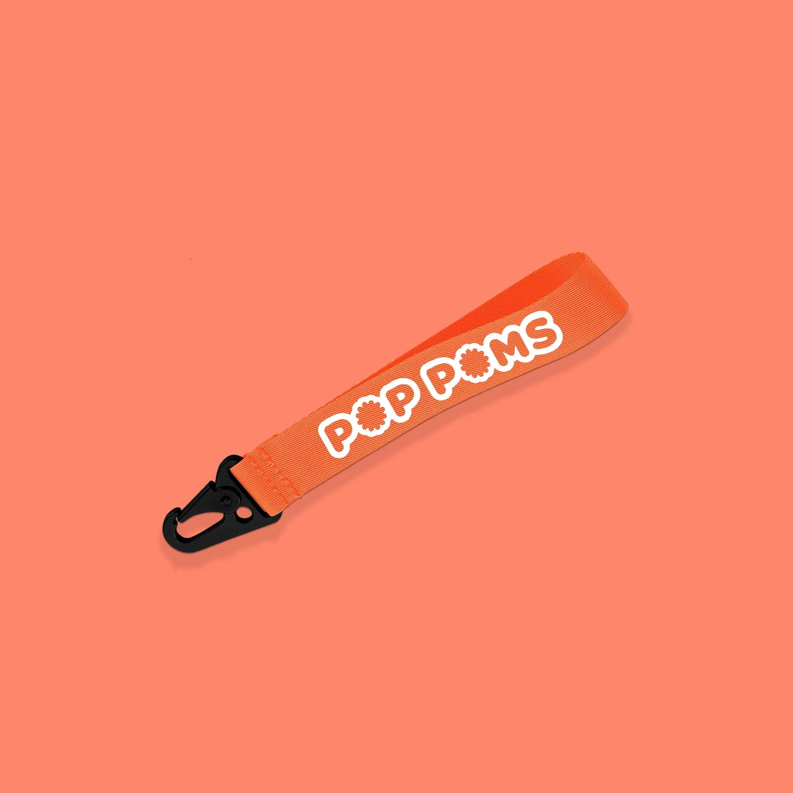 Orange Pop Poms Hang Tag