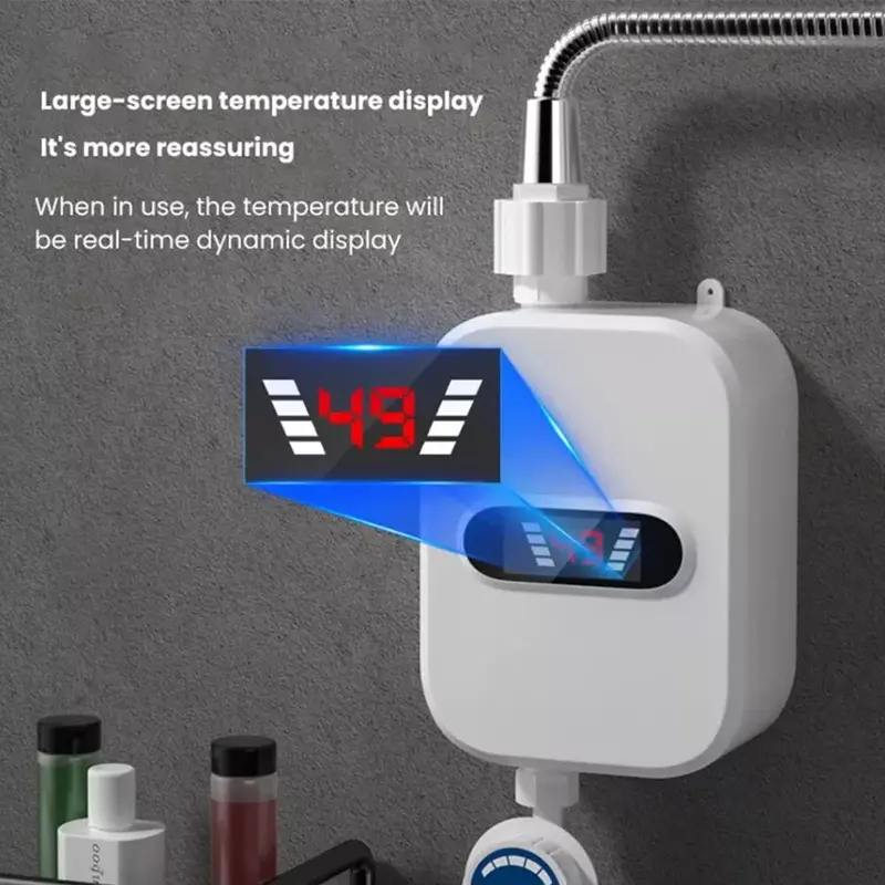 3500W Tankless Hot Water Heater Shower Electric Portable Instant Boiler Bathroom 2