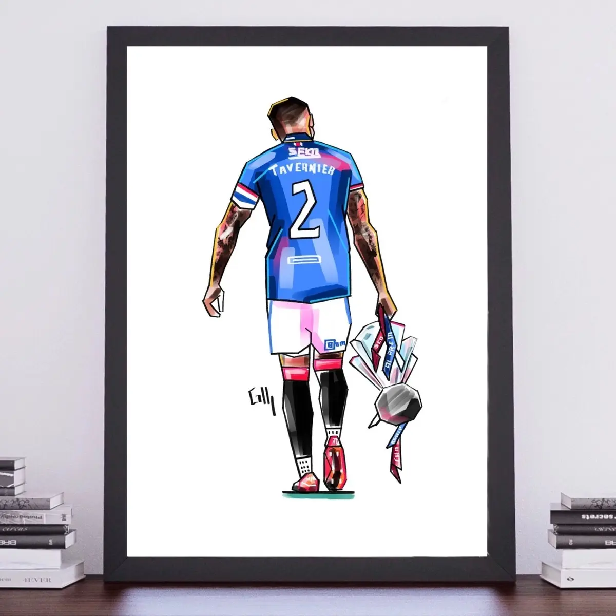 A4 Art Print - J Tavernier 55th Title Rangers