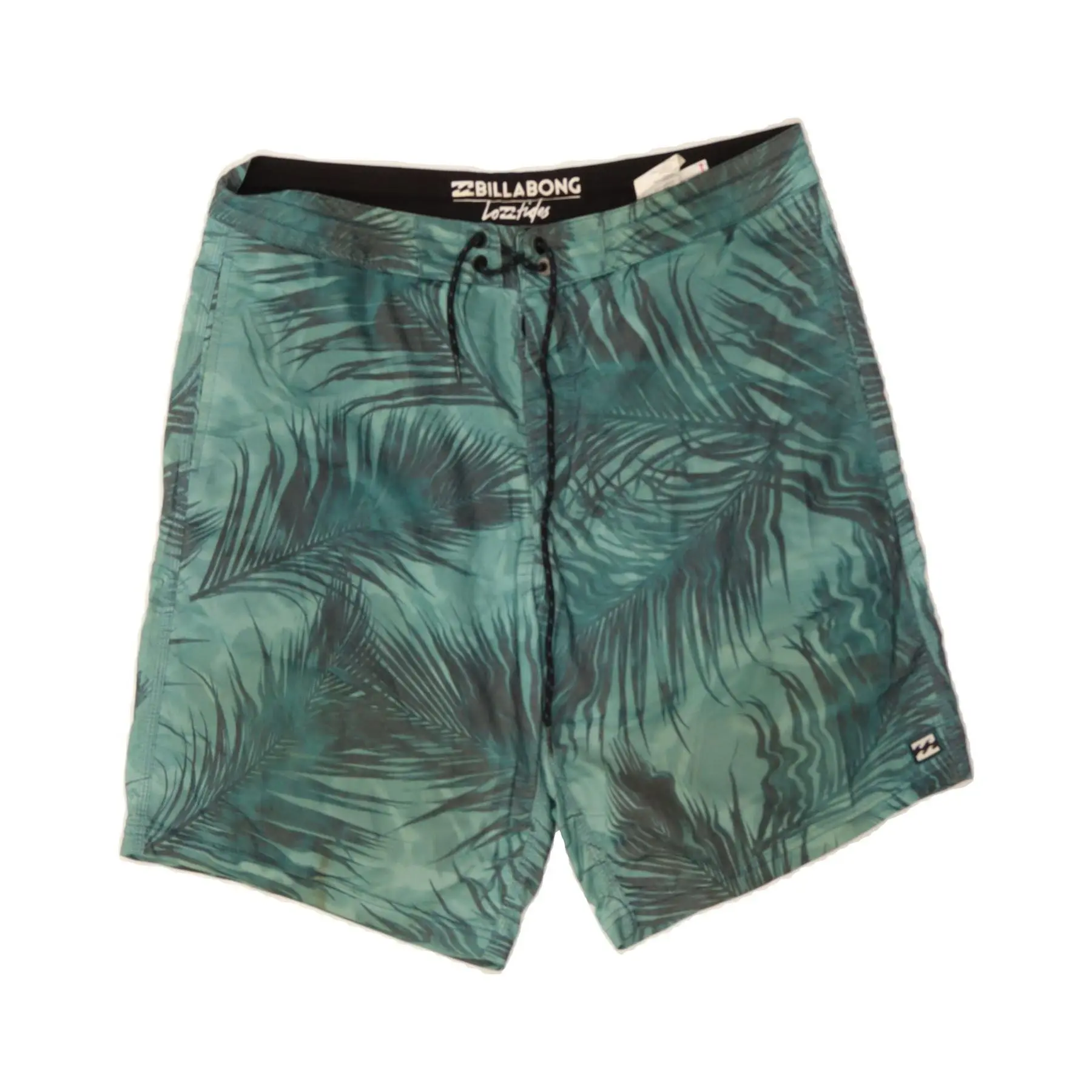 Pre-Owned Vintage BILLABONG Mens Abstract Pattern Swimming Shorts Large  Green Cotton