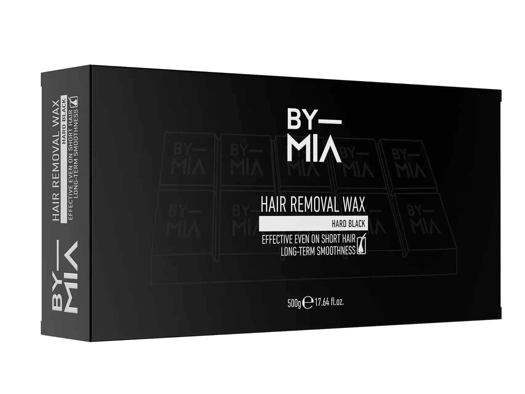 BY MIA Hair Removal Hot Wax Hard Black 500 gr | Full Body, Face, Nose, Bikini Areas | Weakens Hair Roots | Delays Regrowth | Long Lasting Smoothness Body Care Pack Comfort Gentle Sensitive Waxing