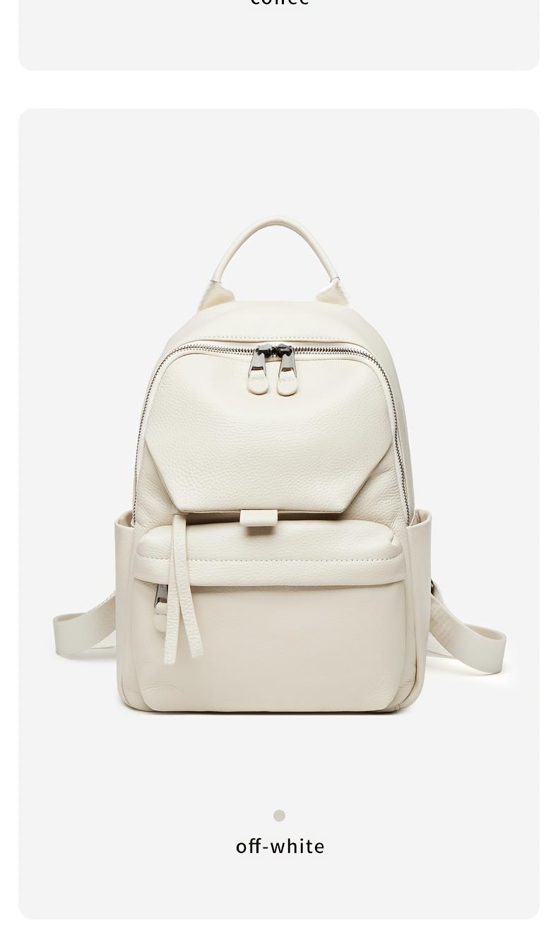 Product Introduction of This Stylish And Minimalist Large-Capacity Women'S Backpack Made of Top-Layer Cowhide Is Perfect for Commuting, Work, And Vacations. 13