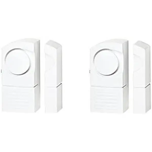 Benross 43720 Pack of 2 Mini Wireless Window Alarms, White