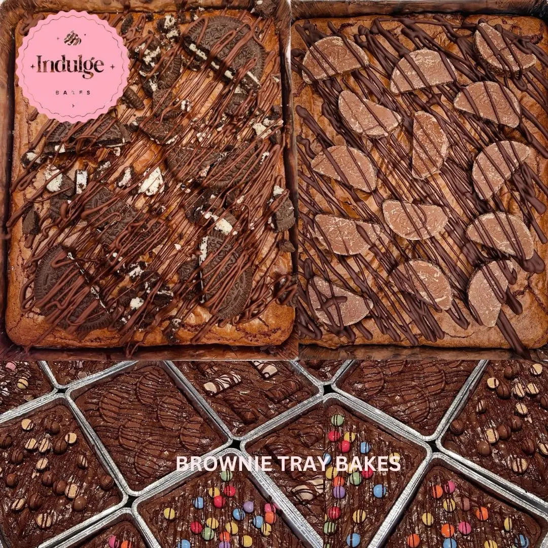 Tray bake gooey Soft Chocolate Chip Brownies tray bakes with toppings for Any Occasions - Dessert, Cake Baked Foods gu  brownies