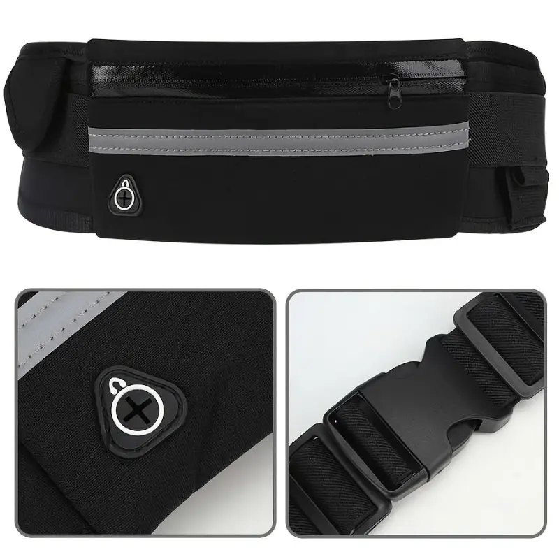 Reflective Multifunctional Running Waist Bag with Waterproof Phone Pouch and Bottle Holder 5