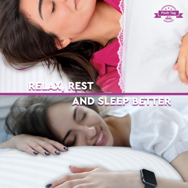 Extra Filled  Hotel Quality Stripe Pillows Pack of 2 & 4 Same Day Shipping Luxury Pillows UPTO 51% discount 6