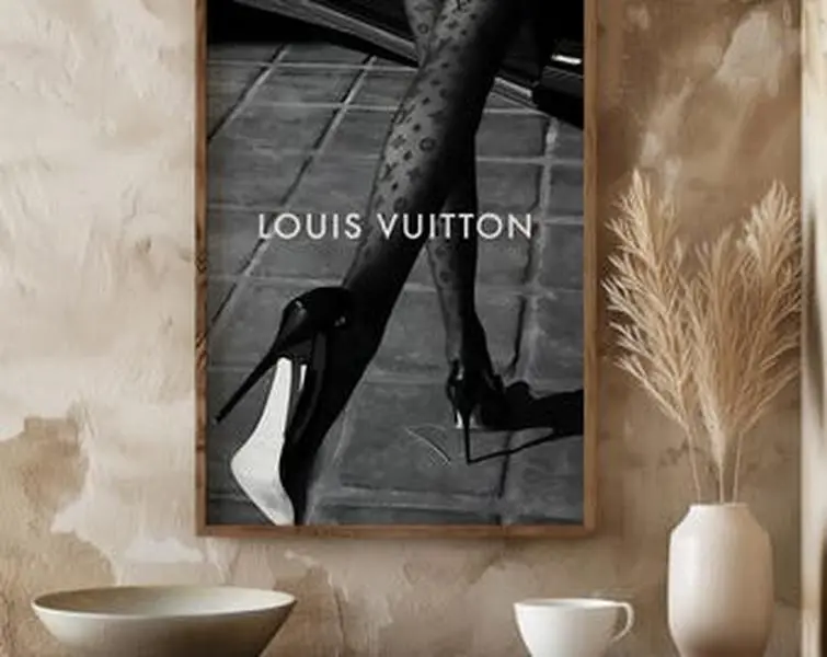 Fashion Gallery Poster, Photo Louis Vuitton Store, Digital Luxury Fashion Poster, Printable Wall Art, Elegant Decor, Chic Wall, Easy Print "