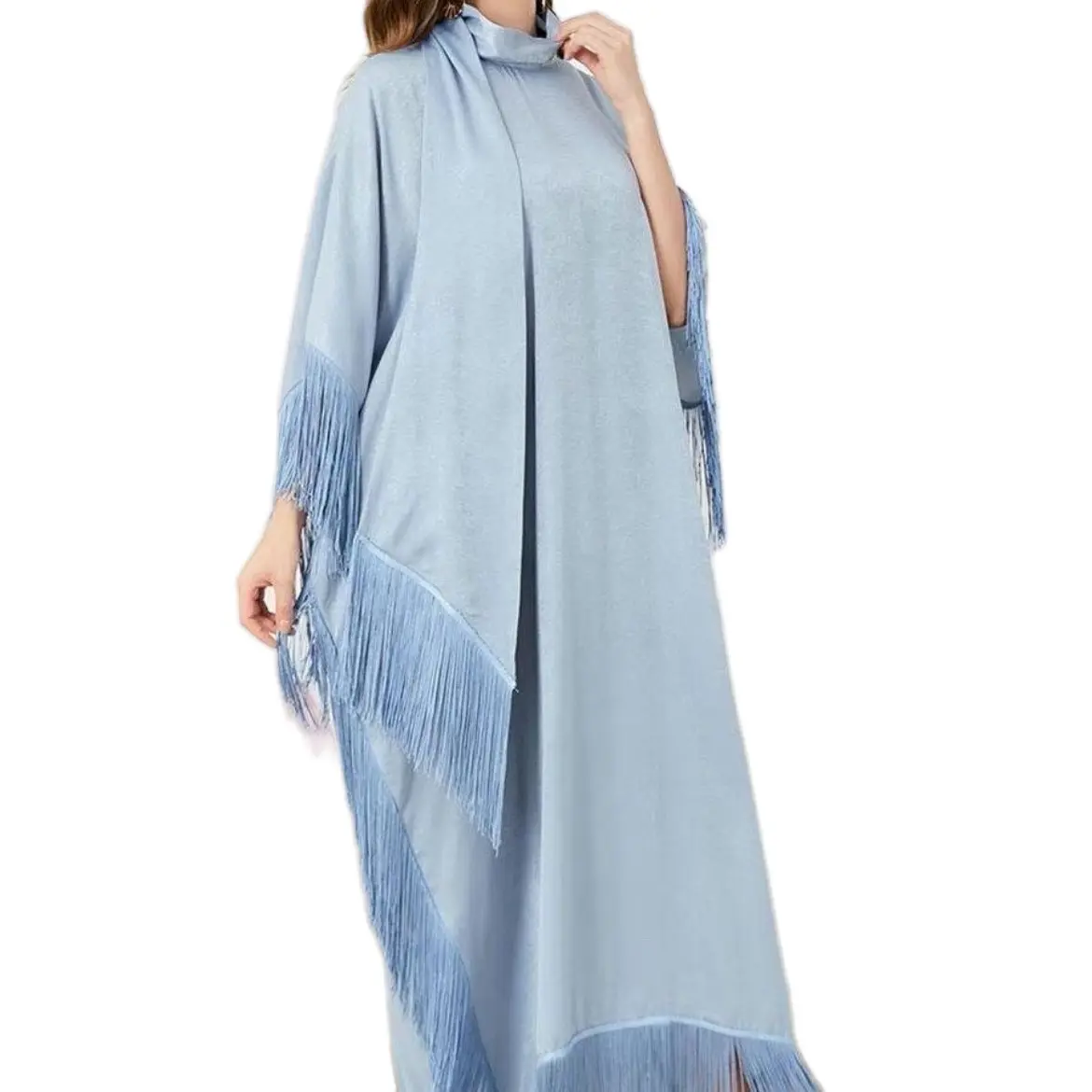 Arabic clothing-Women’s fringe trim batwing kaftan.