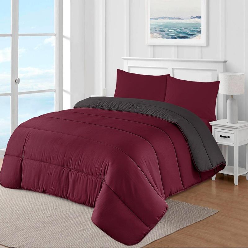 Coverless Hollowfiber Duvet 13.5 tog Straight Stitched Reversible Double King warm 3