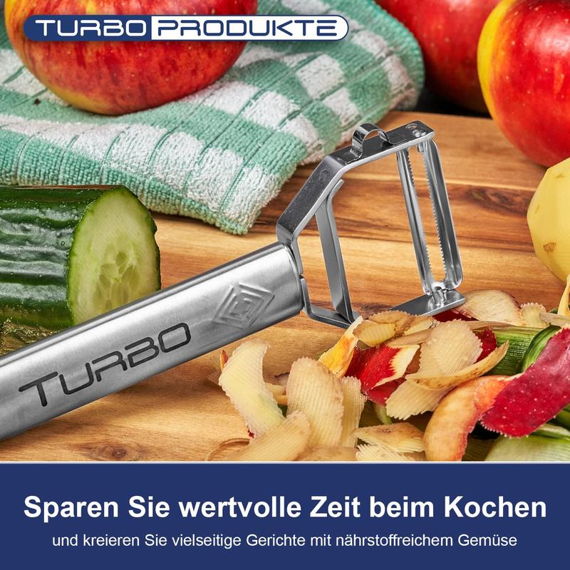 Stainless Steel Peeler, 3-in-1 Function for Fruits and Vegetables, Pendulum Blade for Left & Right Handed, Multicolor 2