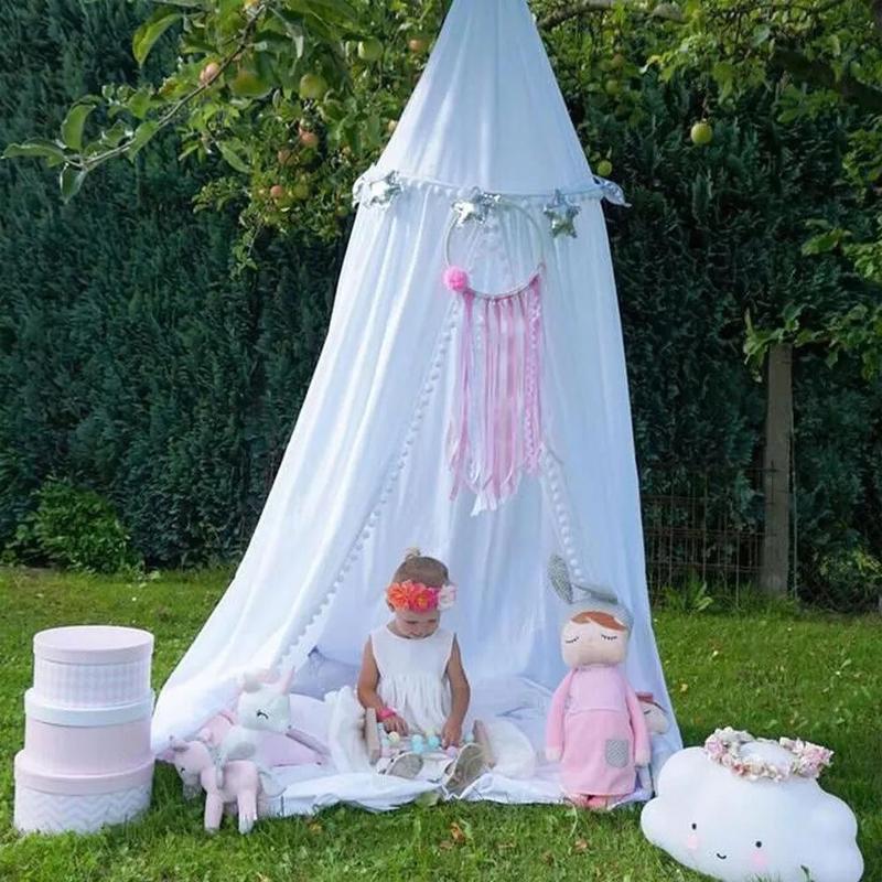 Kids Baby Bed Canopy Bedcover Mosquito Net Curtain Bedding Dome Tent Cotton - Perfect for a Comfortable Sleep 5