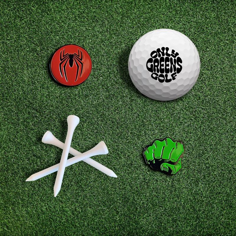 Golf Ball Marker & Hat Clip Set - Spider-Man & Hulk | Complete in Gift Tin 3