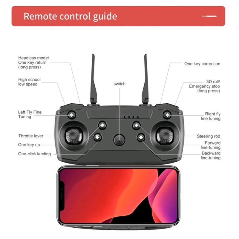 E99 Pro 2 Drone 4K Dual Camera + 2 battery Packs drones 1