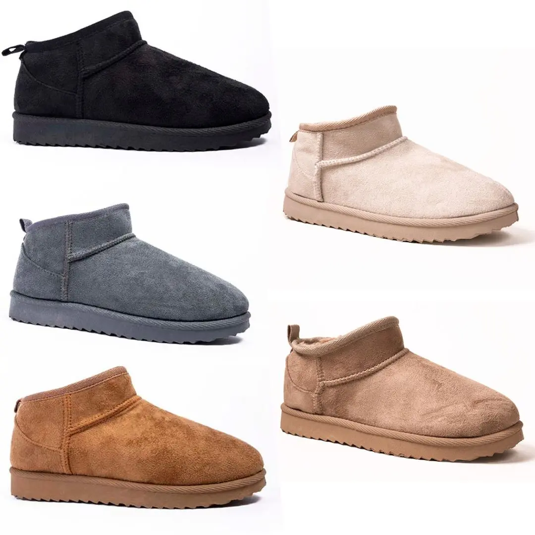 Addison Microfibre Low Cut Ladies Boots Black Grey Chestnut Fuzzy Warm Ankle Boot Women Walking Shoes Comfort Girl Footwear Stylish Shoe Design snow slippers Winter