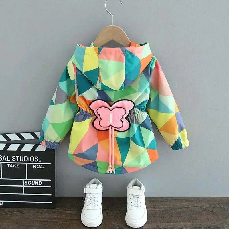 Girls' Colourful Butterfly Coat for Kids Fashion