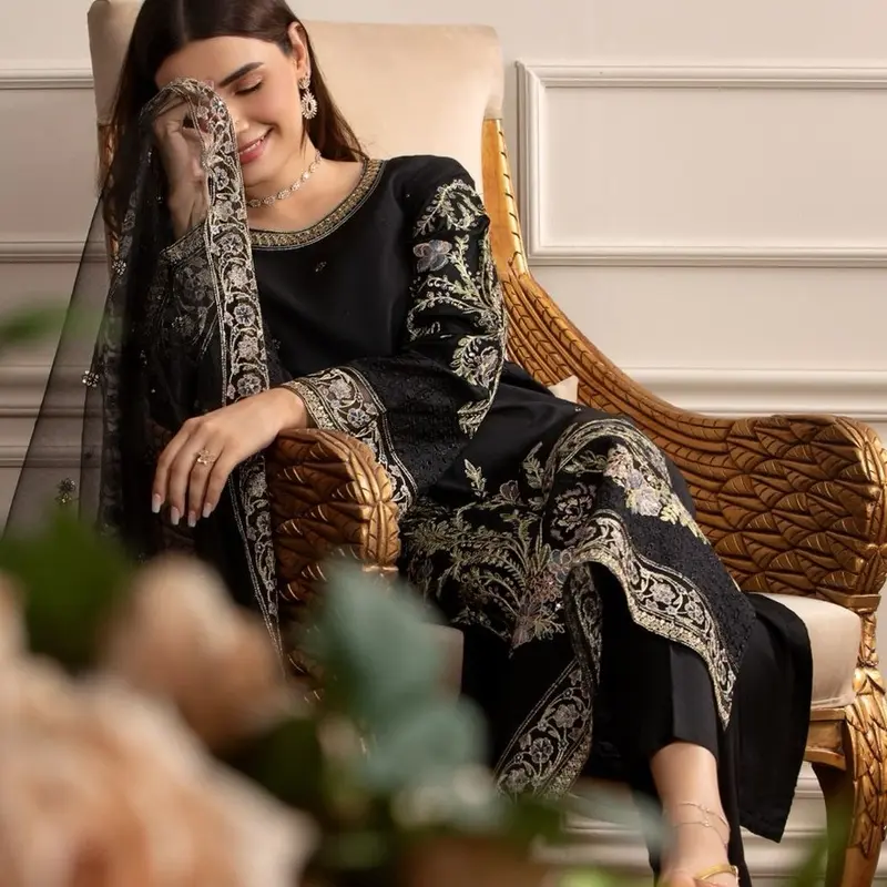 Heera Formal Winter Collection 029 Ladies Pakistani Readymade Shalwar Kameez Suit with Dupatta - Women's Dress - Womenswear Comfort Soft 1