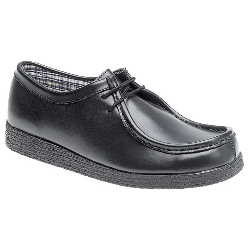Route 21 Boys Classic Leather Smart Moccasin Lace Up Shoes Comfort Foot Wear Walking Shoes Formal