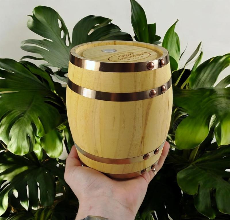 Mini Wooden Whiskey Barrel Decanter | Miniature Spirit Keg with Stand 5