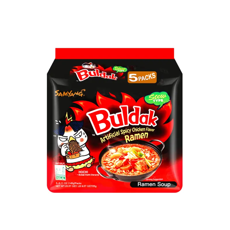 Halal Korean Samyang Buldak Hot Chicken Ramen Instant Noodles Snacks food (5 PACK) | 10 FLAVORS. CHOOSE BELOW samyang  noodles fire  noodles 3