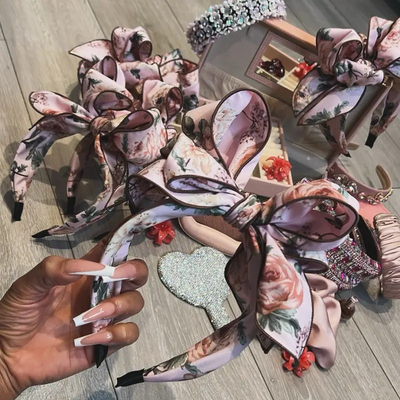 Pretty pink floral Headband