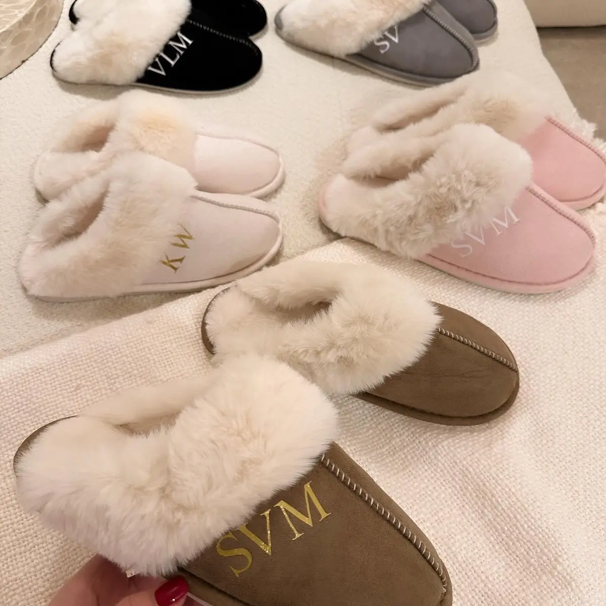 Comfy Personalised Soft Slippers with Customisable Initials or Name Footwear Walking Shoes