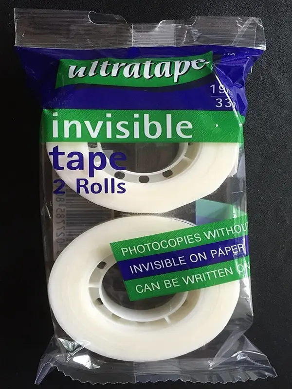 2 X Invisible Mending Tape 19mm x 33M 2Pk 0