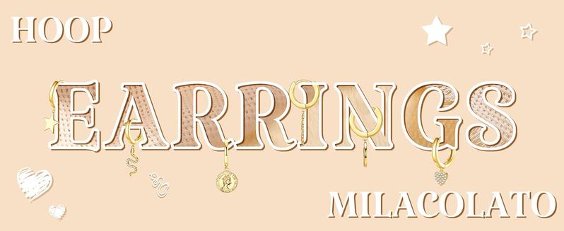 Product Introduction of Milacolato Silver Gold Hoop Earrings for Women,  Silver Huggie Hoop Earrings Hypoallergenic Huggie Earrings with Star/Heart/Coin/Snake Pendant Drop Dangle Earrings 1