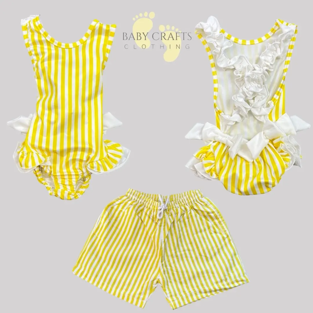 Childrens Striped swimsuit/swimshort