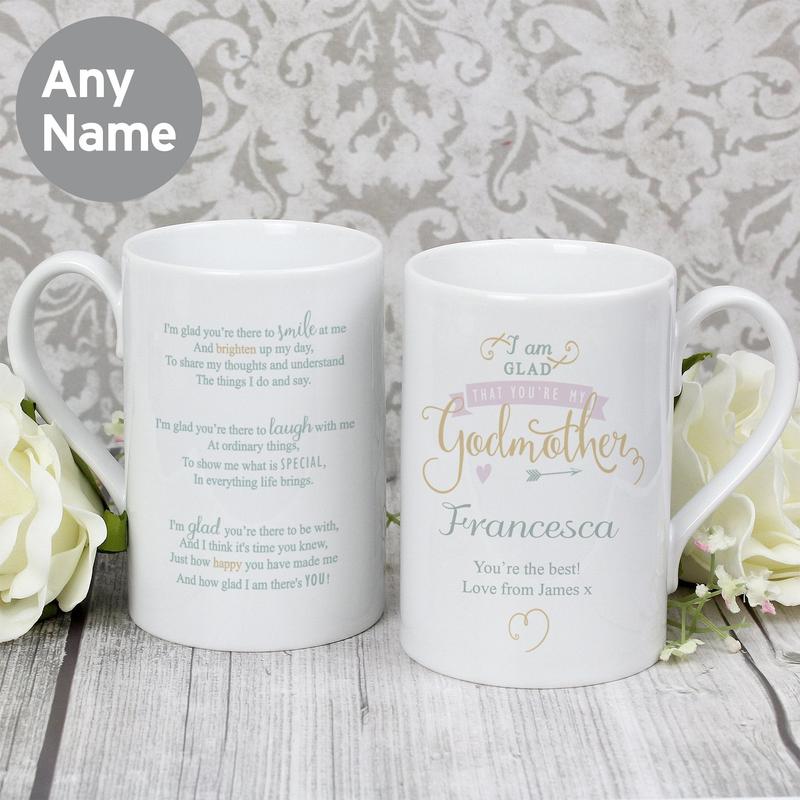 Personalised I Am Glad... Godmother Mug 6