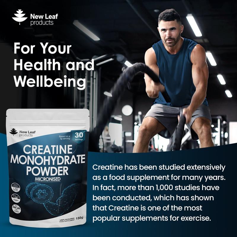 Creatine Monohydrate Powder 150g of Micronized Creatine for easy mixing - pre/post workout gym supplements 2